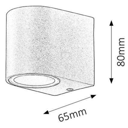 Rabalux - Luz de parede de exterior 1xGU10/35W/230V IP44