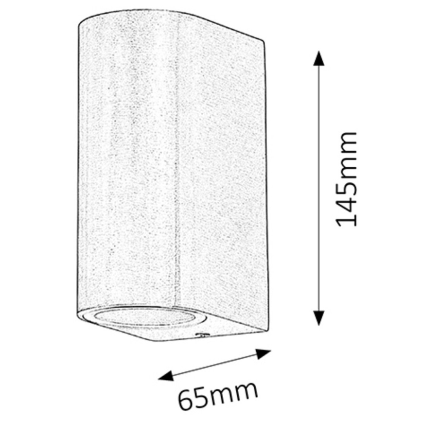 Rabalux - Luz de parede de exterior 2xGU10/35W/230V IP44