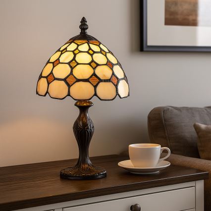 Rabalux - Candeeiro de mesa de vitral Tiffany 1xE14/40W/230V