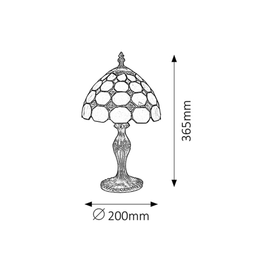Rabalux - Candeeiro de mesa de vitral Tiffany 1xE14/40W/230V