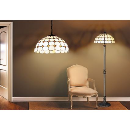 Rabalux - Candeeiro de chão de vitral Tiffany 2xE27/60W/230V