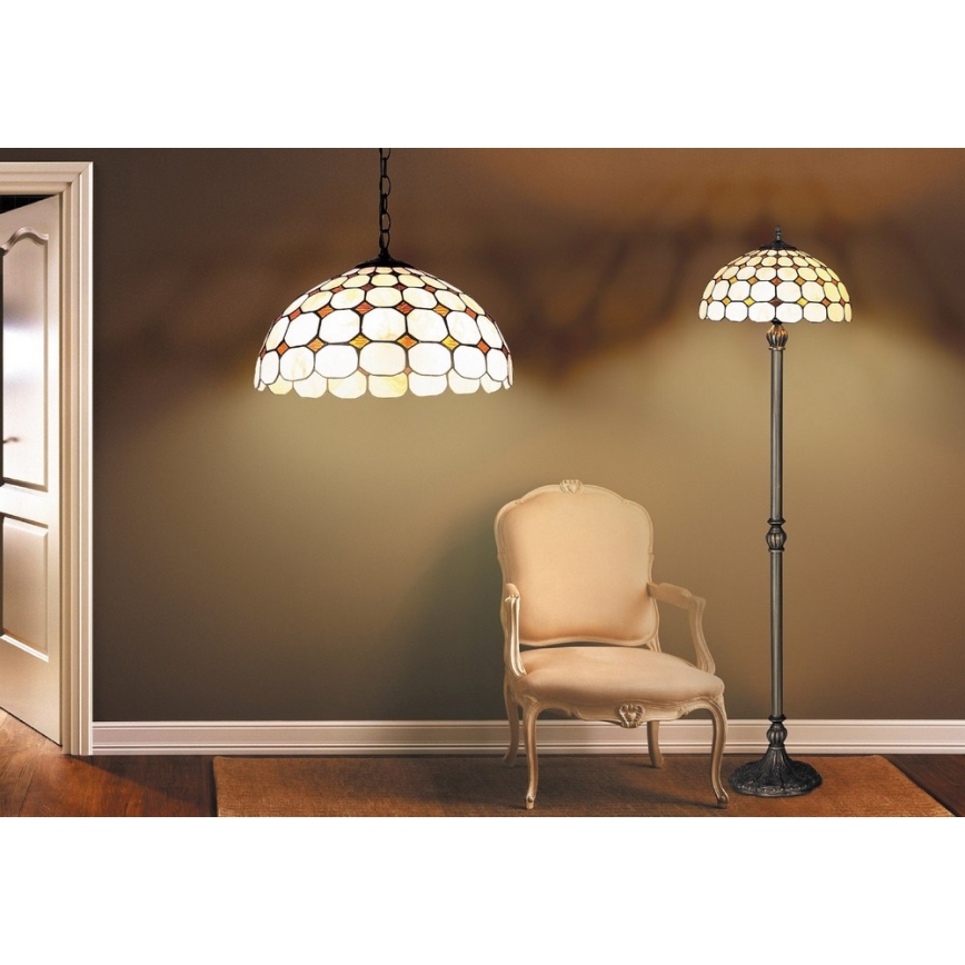 Rabalux - Candeeiro de chão de vitral Tiffany 2xE27/60W/230V