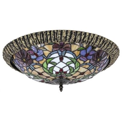Rabalux - Iluminação de teto em vitral Tiffany 2xE27/60W/230V