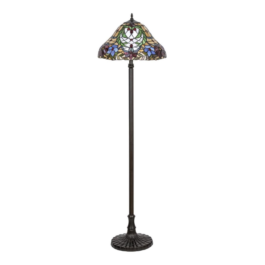 Rabalux - Candeeiro de chão de vitral Tiffany 2xE27/60W/230V