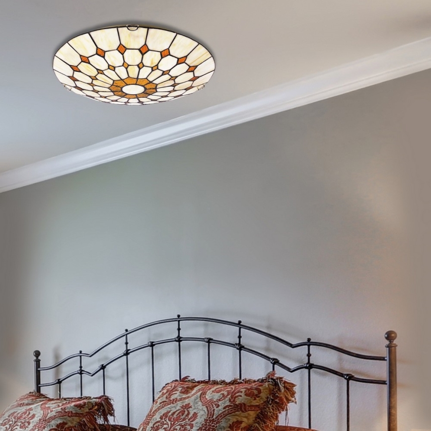 Rabalux - Tiffany vitral teto iluminação 2xE27/60W/230V diâmetro 40 cm
