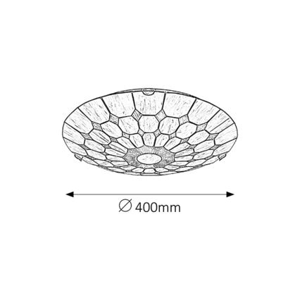 Rabalux - Tiffany vitral teto iluminação 2xE27/60W/230V diâmetro 40 cm