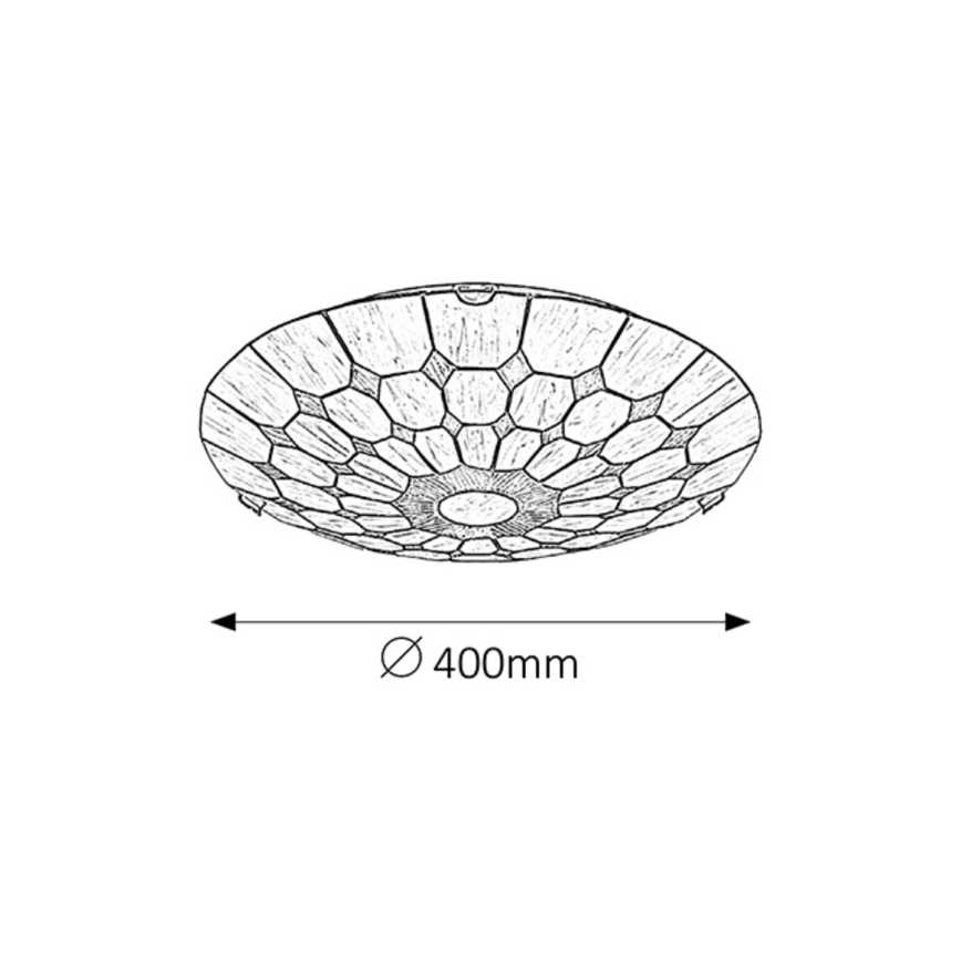 Rabalux - Tiffany vitral teto iluminação 2xE27/60W/230V diâmetro 40 cm