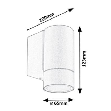 Rabalux - Luz de parede de exterior 1xGU10/10W/230V IP54 cinzento