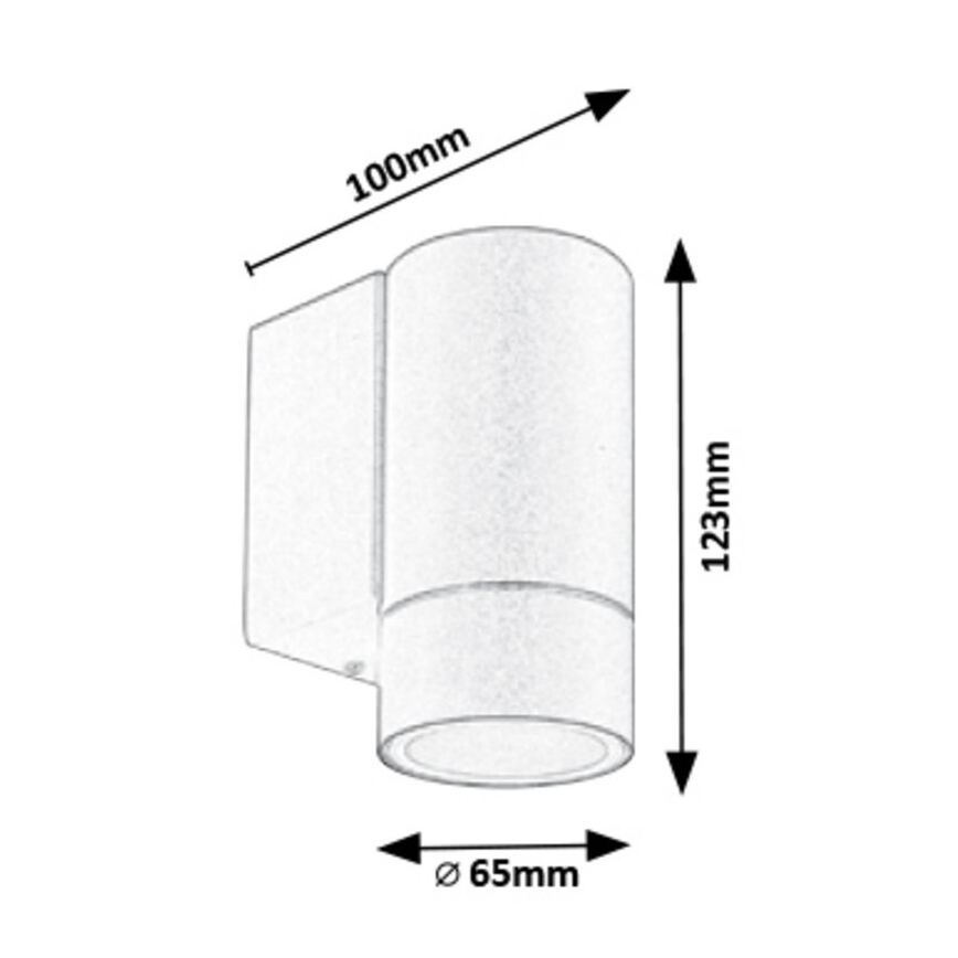 Rabalux - Luz de parede de exterior 1xGU10/10W/230V IP54 cinzento