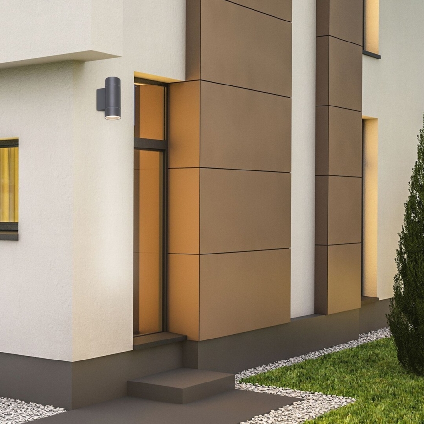 Rabalux - Luz de parede de exterior 2xGU10/10W/230V IP54 cinzento