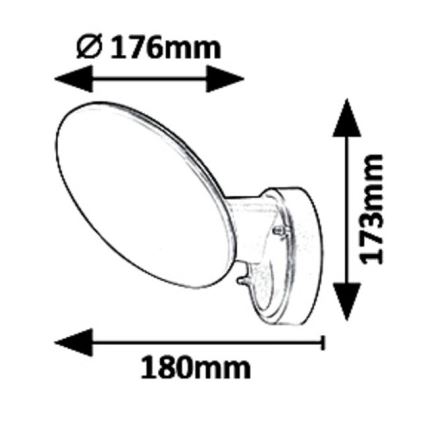 Rabalux 8134 - Luz de parede LED de exterior VARNA LED/12W/230V IP54