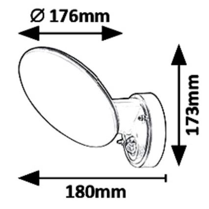 Rabalux - Iluminação de parede exterior LED com sensor LED/12W/230V IP54