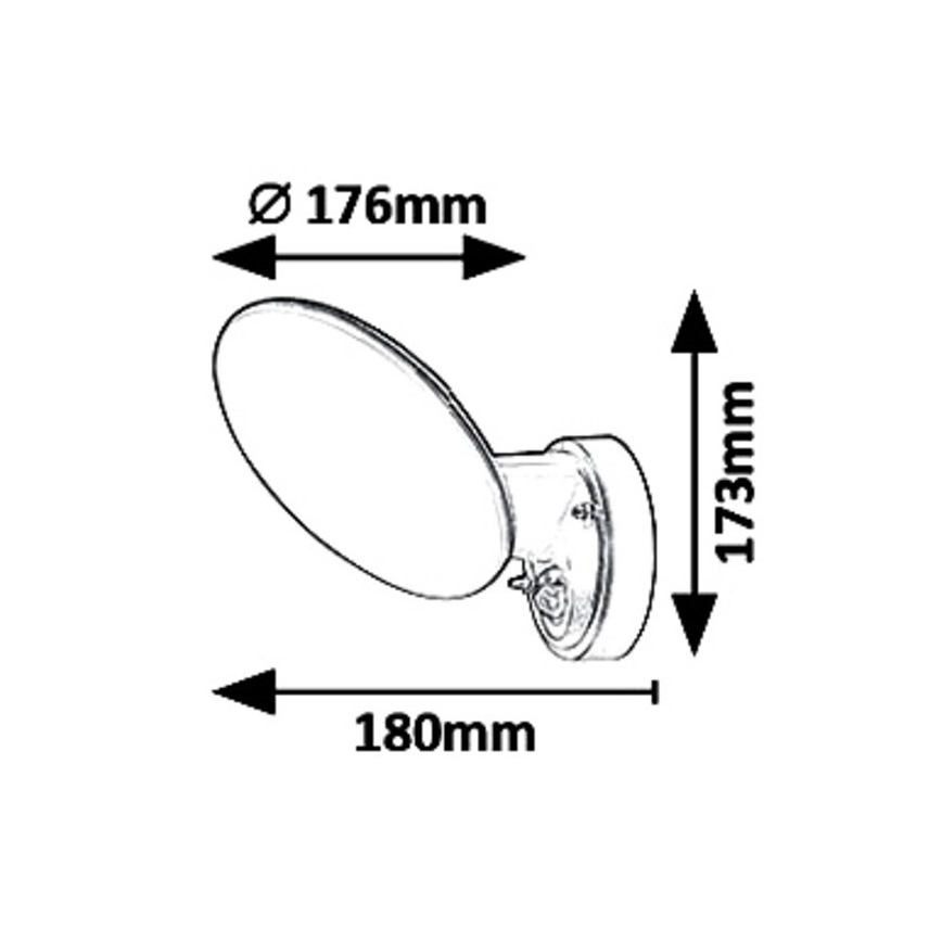 Rabalux - Iluminação de parede exterior LED com sensor LED/12W/230V IP54