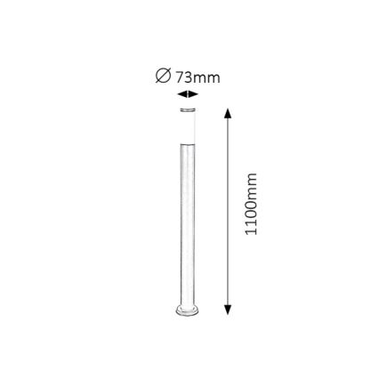 Rabalux - Candeeiro exterior 1xE27/25W/230V IP44 110 cm