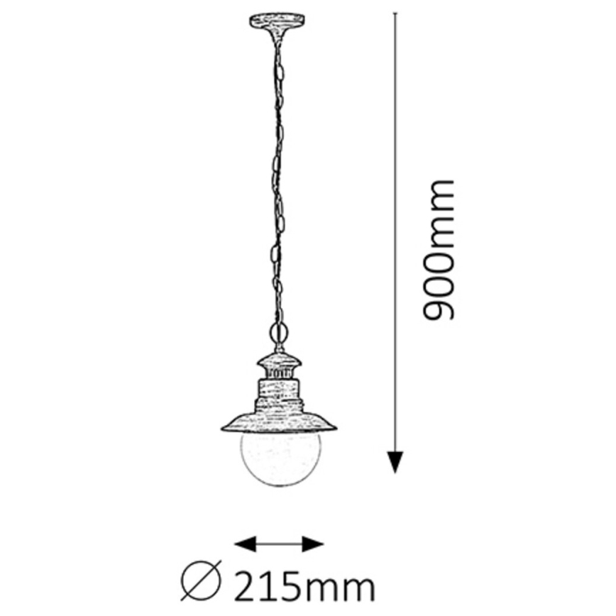 Rabalux - Luz pendente de exterior 1xE27/60W IP44