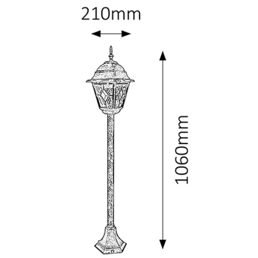 Rabalux - Candeeiro de exterior 1xE27/60W/230V