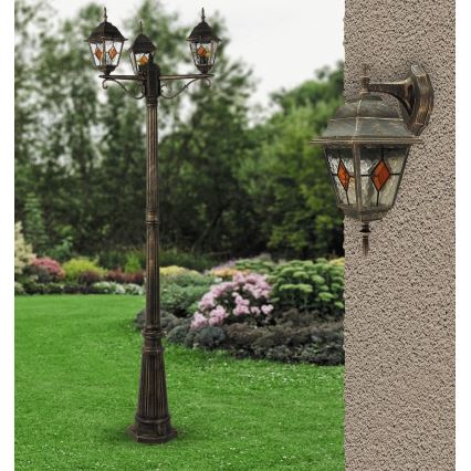 Rabalux - Candeeiro de exterior 3xE27/60W/230V