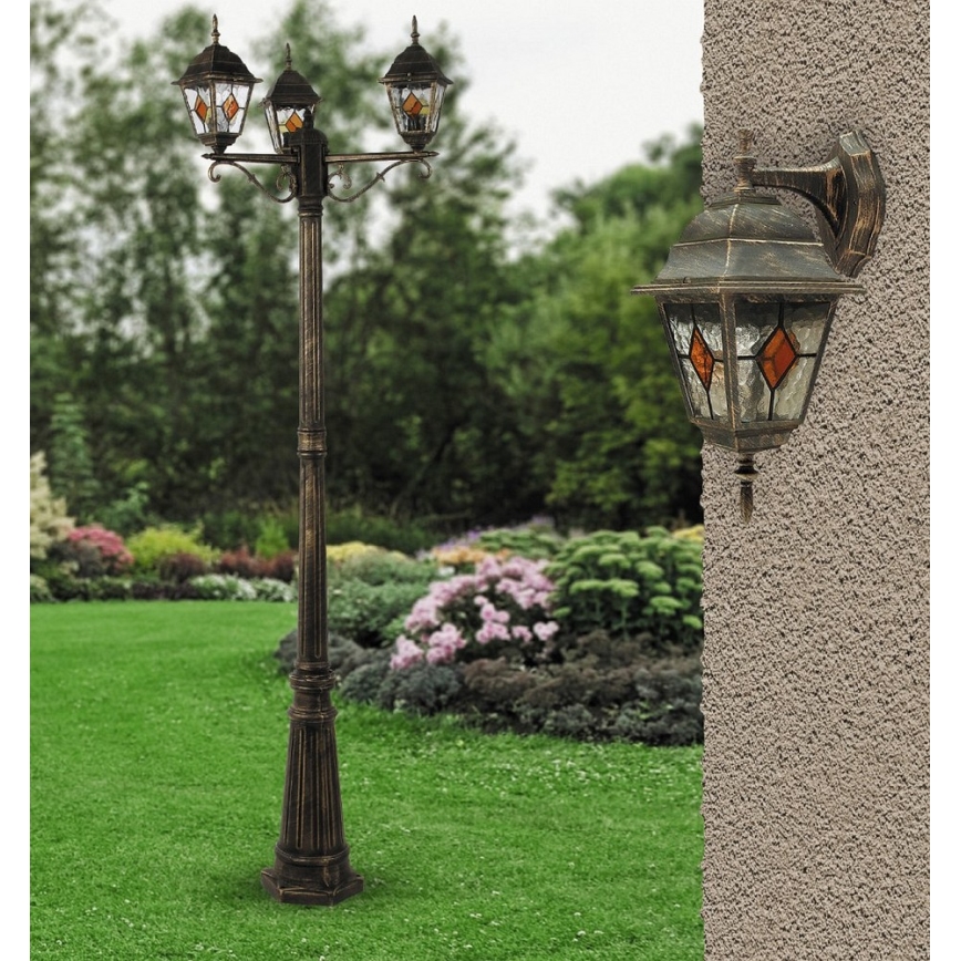 Rabalux - Candeeiro de exterior 3xE27/60W/230V