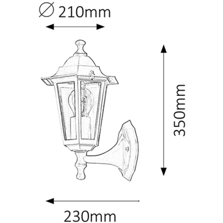 Rabalux - Luz de parede de exterior 1xE27/60W/230V