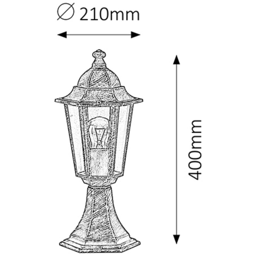 Rabalux - Candeeiro de exterior 1xE27/60W/230V