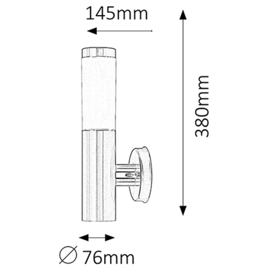 Rabalux - Luz de parede de exterior 1xE27/25W IP44