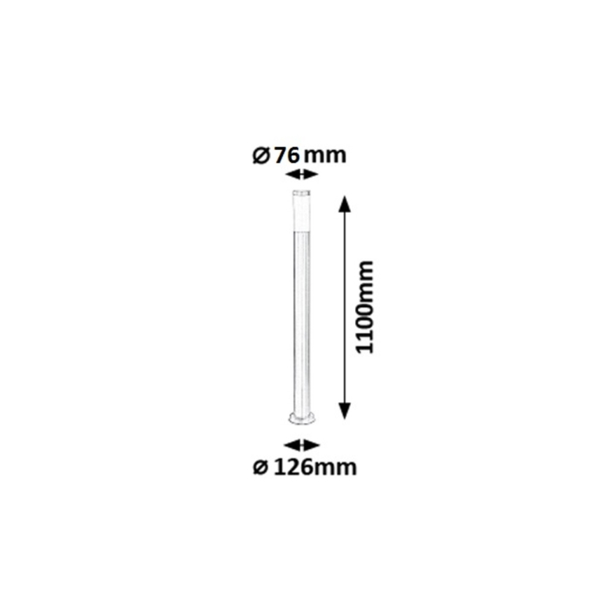 Rabalux - Candeeiro exterior 1xE27/25W IP44 110 cm