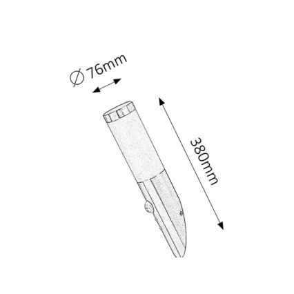 Rabalux - Luz de parede de exterior com sensor 1xE27/25W/230V IP44