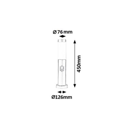 Rabalux - Candeeiro de exterior com sensor 1xE27/25W IP44