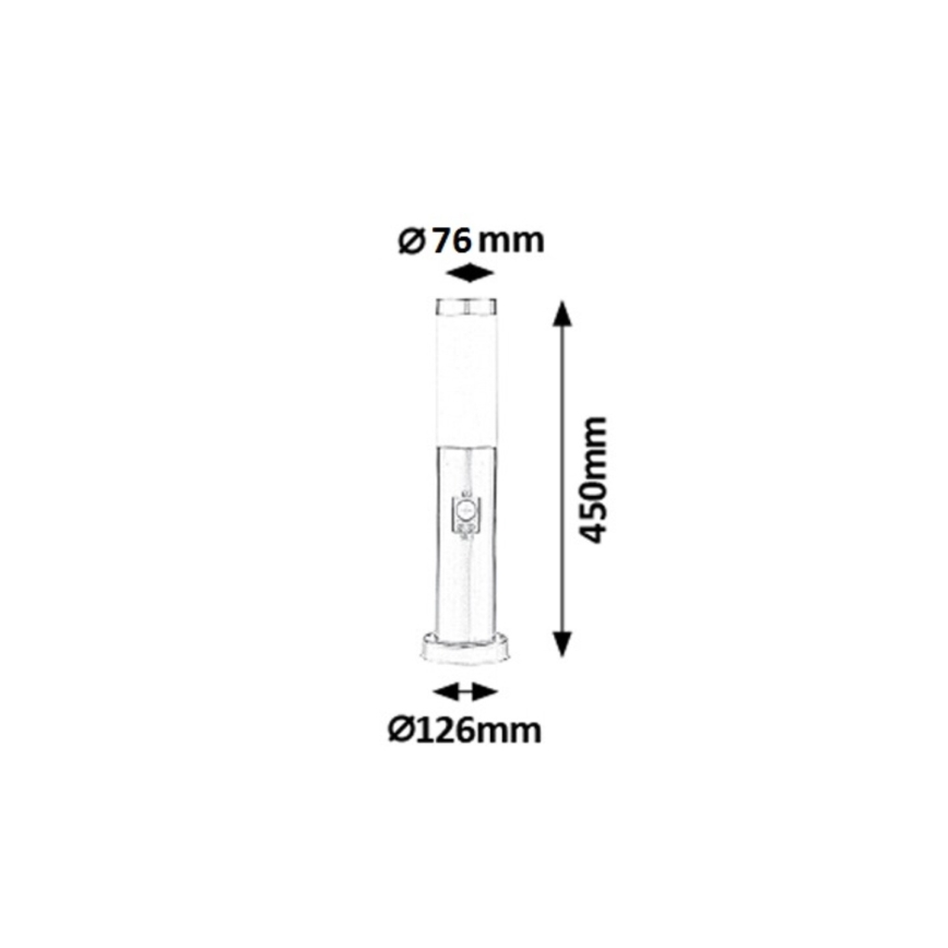 Rabalux - Candeeiro de exterior com sensor 1xE27/25W IP44