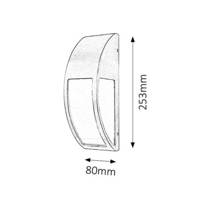 Rabalux - Luz de parede de exterior 1xE27/40W/230V IP44
