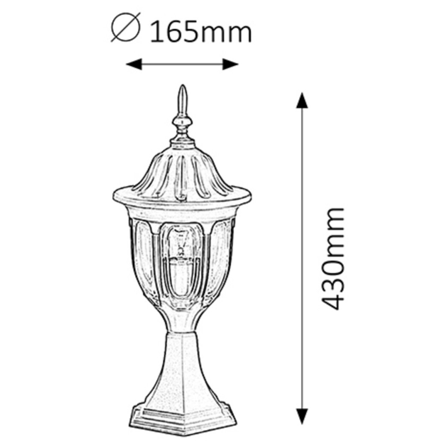 Rabalux 8343 - Candeeiro de exterior MILANO 1xE27/60W/230V