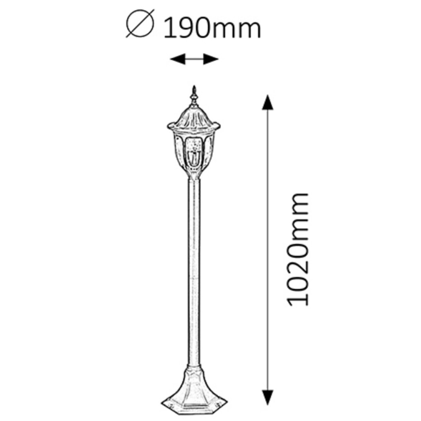 Rabalux 8345 - Candeeiro de exterior MILANO 1xE27/60W/230V