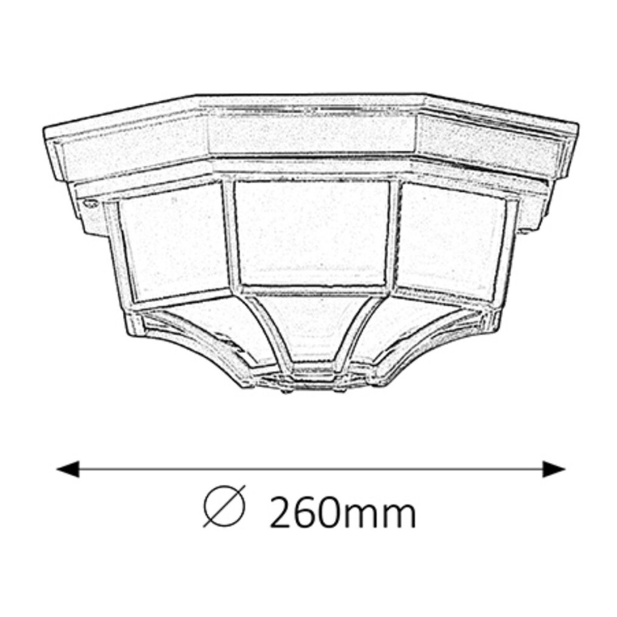Rabalux - Luz de teto de exterior 1xE27/100W/230V IP44