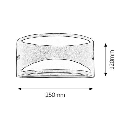 Rabalux - Luz de parede de exterior 1xE27/60W/230V IP54