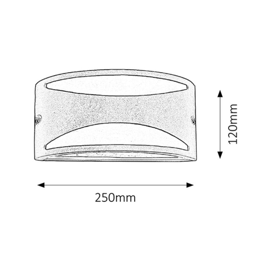 Rabalux - Luz de parede de exterior 1xE27/60W/230V IP54