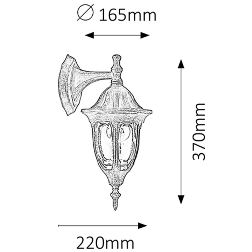Rabalux - Luz de parede de exterior 1xE27/60W/230V