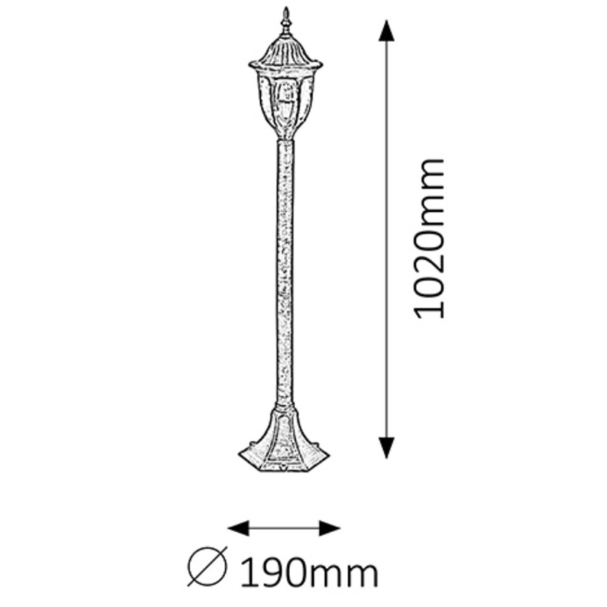 Rabalux - Candeeiro de exterior 1xE27/60W/230V