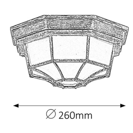 Rabalux - Luz de teto de exterior 1xE27/100W/230V IP44