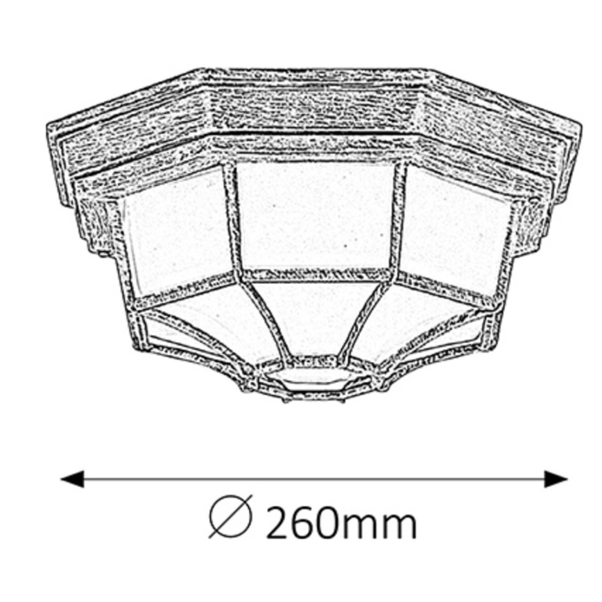 Rabalux - Luz de teto de exterior 1xE27/100W/230V IP44