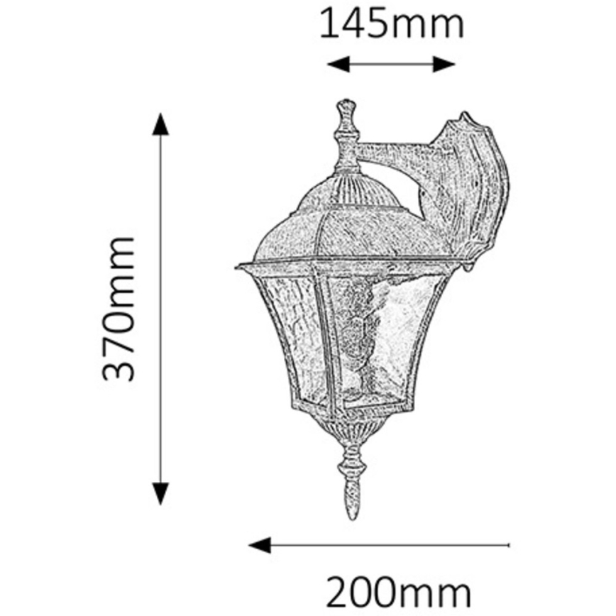 Rabalux - Luz de parede de exterior 1xE27/60W/230V IP44