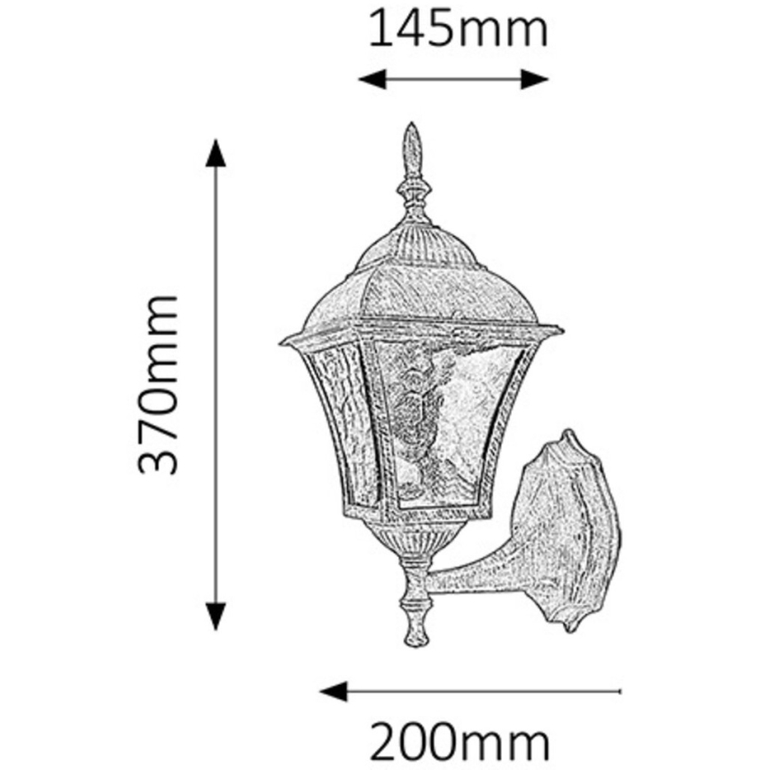 Rabalux - Iluminação de parede exterior 1xE27/60W/230V IP43