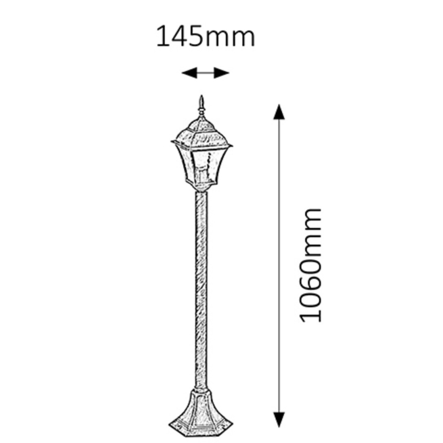 Rabalux 8395 - Candeeiro de exterior TOSCANA 1xE27/60W/230V IP44
