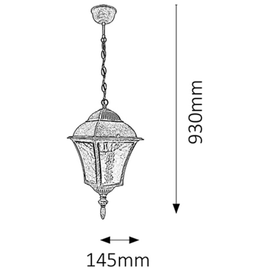 Rabalux - Lustre de exterior 1xE27/60W/230V IP44