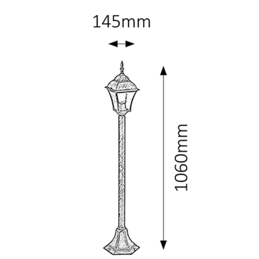 Rabalux - Candeeiro de exterior 1xE27/60W/230V IP44