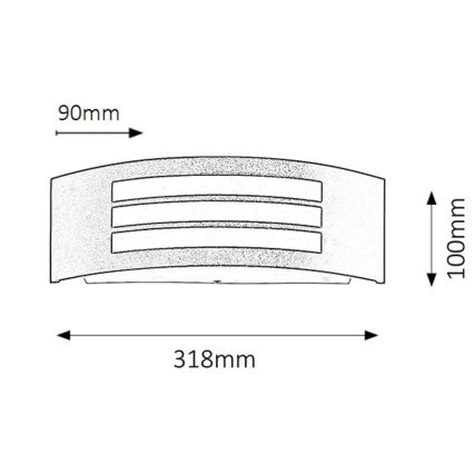 Rabalux - Luz de parede de exterior 1xE27/14W/230V IP44