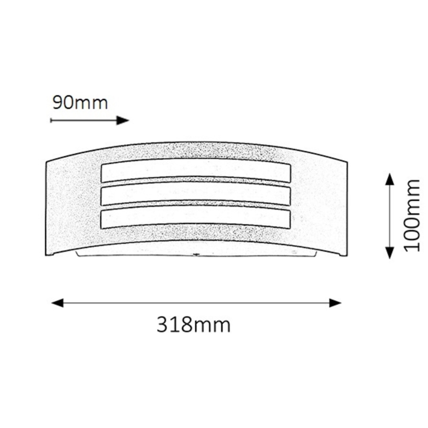 Rabalux - Luz de parede de exterior 1xE27/14W/230V IP44
