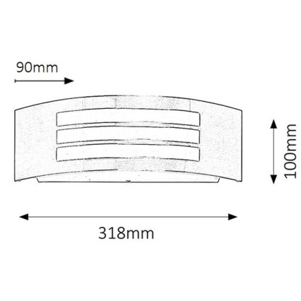 Rabalux - Luz de parede de exterior 1xE27/14W/230V IP44