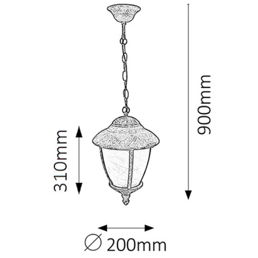 Rabalux - Lustre de exterior 1xE27/60W/230V