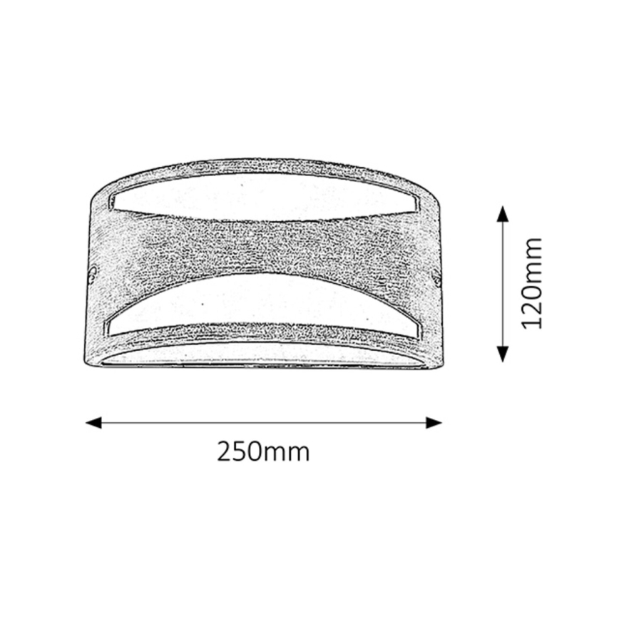 Rabalux - Luz de parede de exterior 1xE27/60W/230V IP54