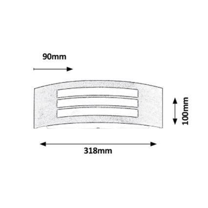 Rabalux - Luz de parede de exterior 1xE27/14W/230V IP44